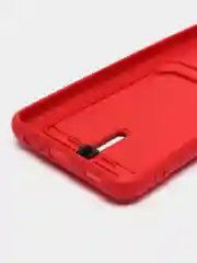 Вишнёвый чехол с карманом для Samsung Galaxy A22/ M22/ M32 4G (Самсунг  A22/ M22/ M32 4 джи)