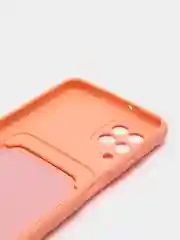 Пастельно-коралловый чехол с карманом для Samsung Galaxy A22/ M22/ M32 4G (Самсунг  A22/ M22/ M32 4 джи)