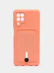 Пастельно-коралловый чехол с карманом для Samsung Galaxy A22/ M22/ M32 4G (Самсунг  A22/ M22/ M32 4 джи)