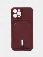 Тёмно-бордовый защитный чехол для iPhone 12 Pro (Айфон 12 Про) силиконовый