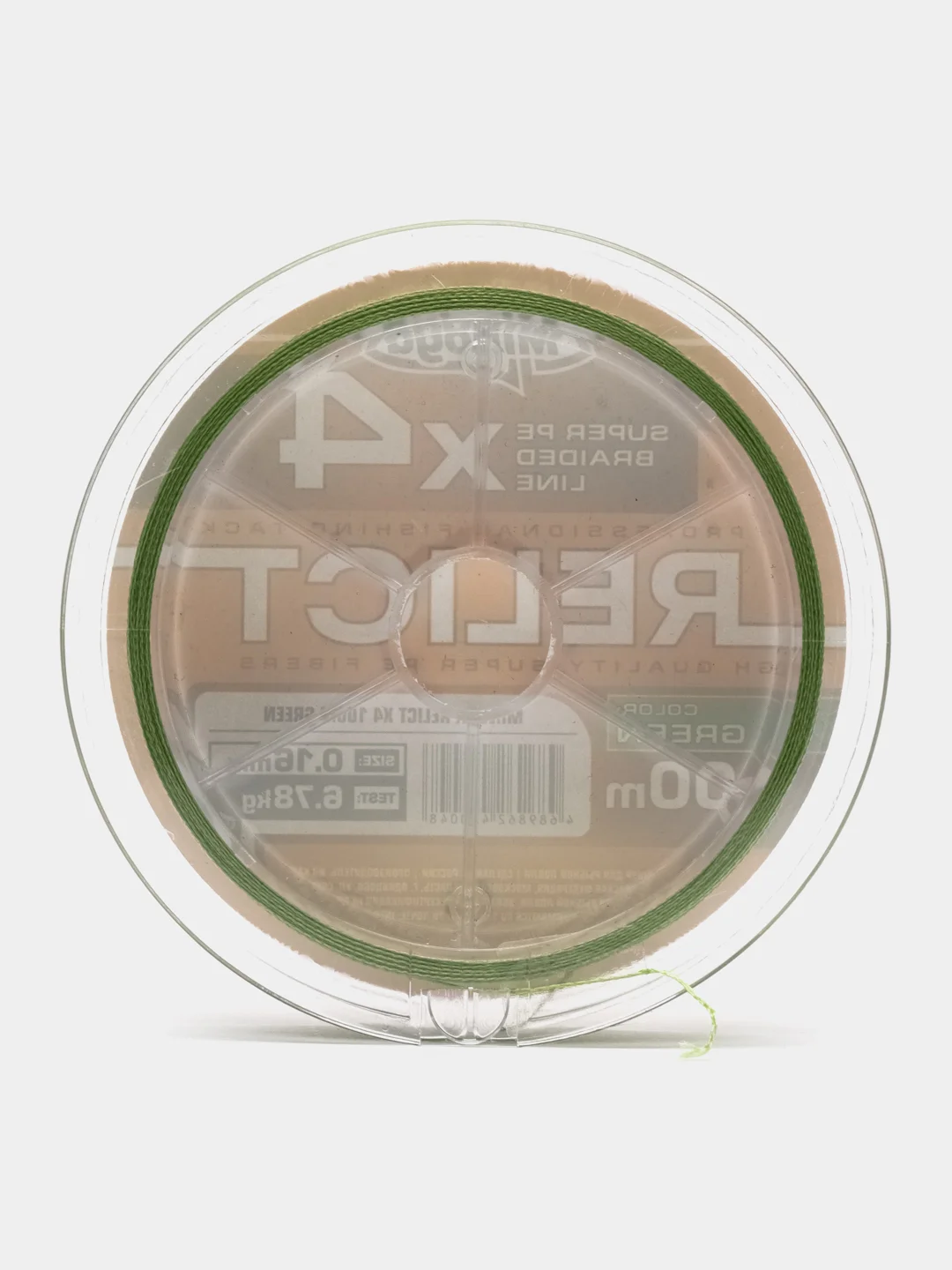 Зеленый шнур 4 жильный плетёный Minoga Relict Green Х4, 100 м