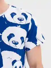 Синий мужская футболка