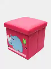 Фуксия пуф-ящик для хранения игрушек, складной
