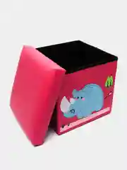 Фуксия пуф-ящик для хранения игрушек, складной
