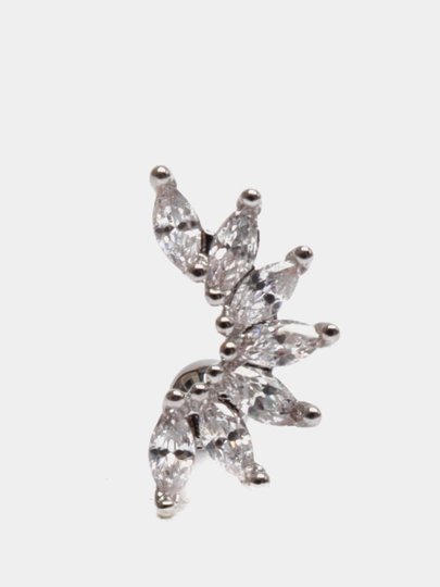 Микросерьга ( пирсинг ) "Silver" со стержнем из нержавеющей стали