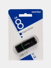 Флешка накопитель для компьютера 8 Gb, Smartbuy Paean, Usb 2.0, черный, 512772