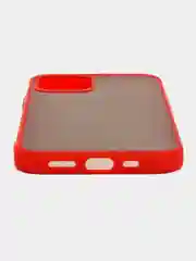 Красный чехол противоударный матовый для IPhone X/XS/XR/11/11 Pro/11 Pro max/12/12 Pro/12 Pro max