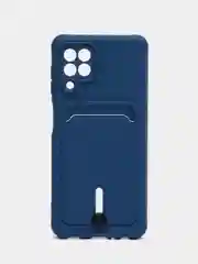 Синий чехол с карманом для Samsung Galaxy A22/ M22/ M32 4G (Самсунг  A22/ M22/ M32 4 джи)