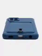 Синий чехол с карманом для Samsung Galaxy A22/ M22/ M32 4G (Самсунг  A22/ M22/ M32 4 джи)