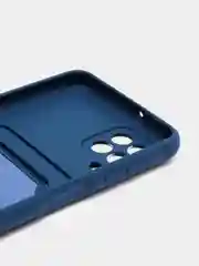 Синий чехол с карманом для Samsung Galaxy A22/ M22/ M32 4G (Самсунг  A22/ M22/ M32 4 джи)