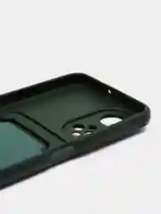 Тёмно-зелёный силиконовый чехол для Huawei Honor X7, Хуавэй Хонор X7, защита камеры