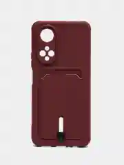 Тёмно-бордовый силиконовый чехол для Huawei Honor X7, Хуавэй Хонор X7, защита камеры