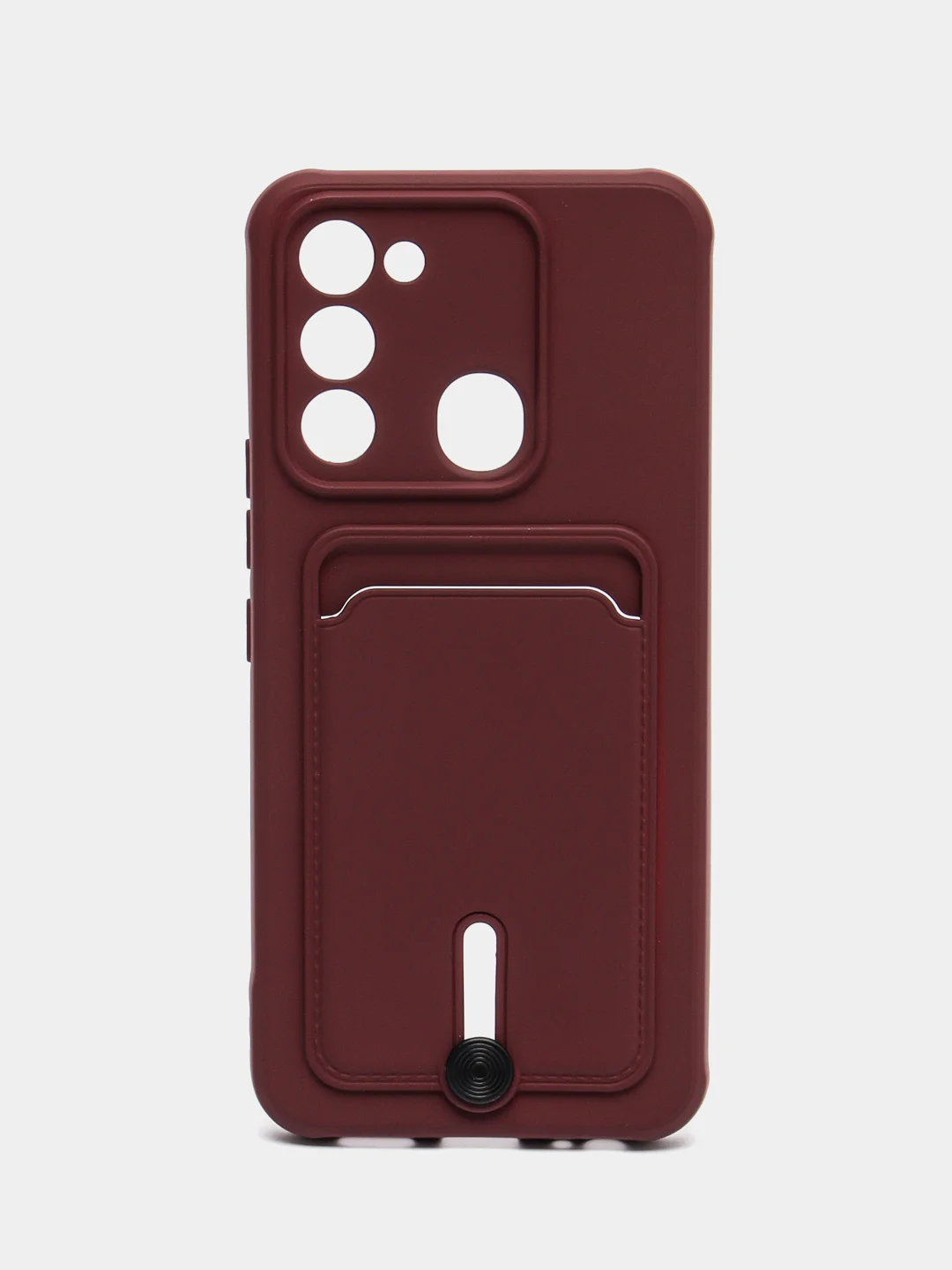 Тёмно-бордовый чехол силиконовый для Tecno Spark 8C/Go 2022 (Техно Спарк 8C/Go 2022)