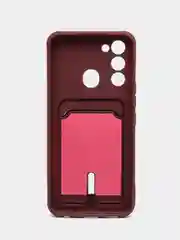 Тёмно-бордовый чехол силиконовый для Tecno Spark 8C/Go 2022 (Техно Спарк 8C/Go 2022)