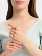 Разноцветный кольцо стальное, 6мм