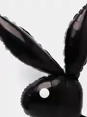 Черный шар фигура "Зайчик Playboy", плейбой на девичник