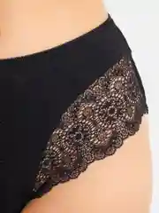 Черный трусы женские, кружевные