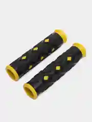 Ручки руля вело (2 шт. грипсы ромбы желтые 130 x 30 x d22 мм)