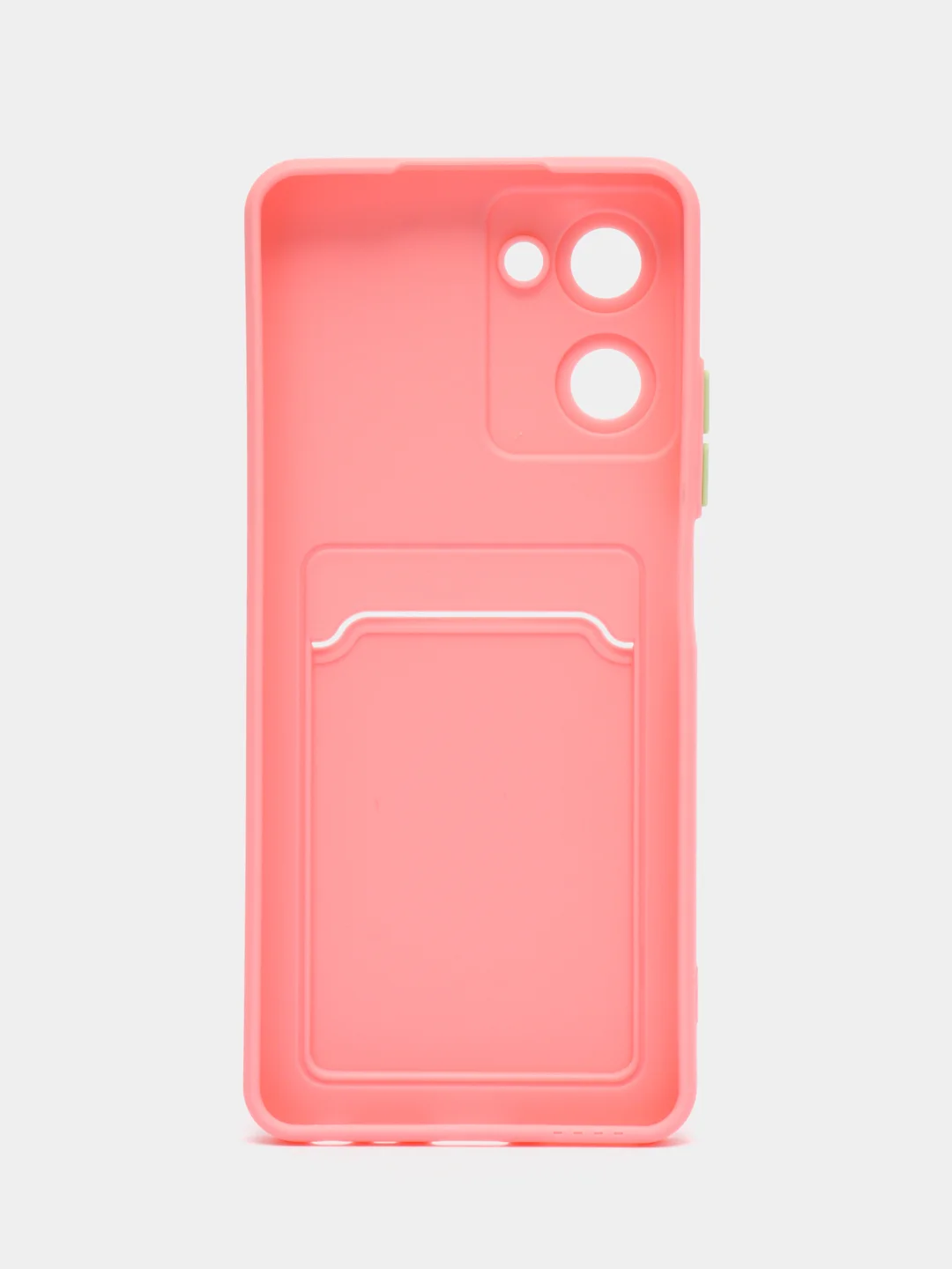 Пудровый силиконовый чехол Realme 10 Pro 5G (Реалми 10 Про 5 Джи), с карманом для карт, прозрачный