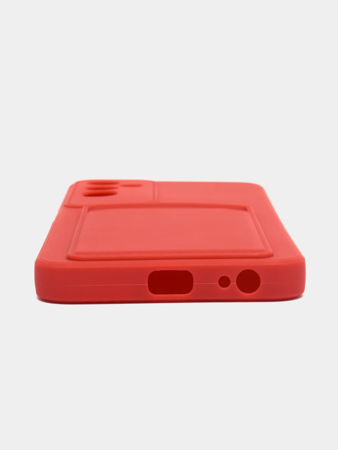 Коралловый силиконовый чехол для Tecno Pova 4, Пова 4, c отсеком для карт, прозрачный