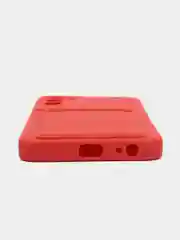 Коралловый силиконовый чехол для Tecno Pova 4, Пова 4, c отсеком для карт, прозрачный