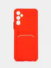 Красный силиконовый чехол для Tecno Pova 4, Пова 4, c отсеком для карт, прозрачный