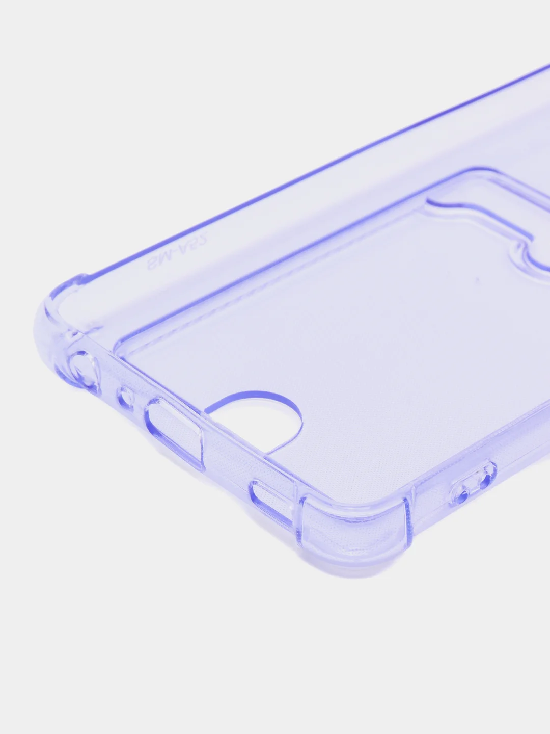 Лавандовый чехол Samsung Galaxy A52 / A52s, Самсунг Галакси А52 / А52с прозрачный с карманом для карт