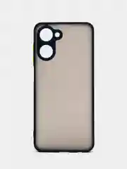 Синий чехол для Realme 10, Реалми 10, пластиковый, матовый, с цветными кнопками
