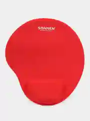 Коврик для мыши с подушкой под запястье Sonnen, полиуретан + лайкра, 250х220х20 мм, 513301