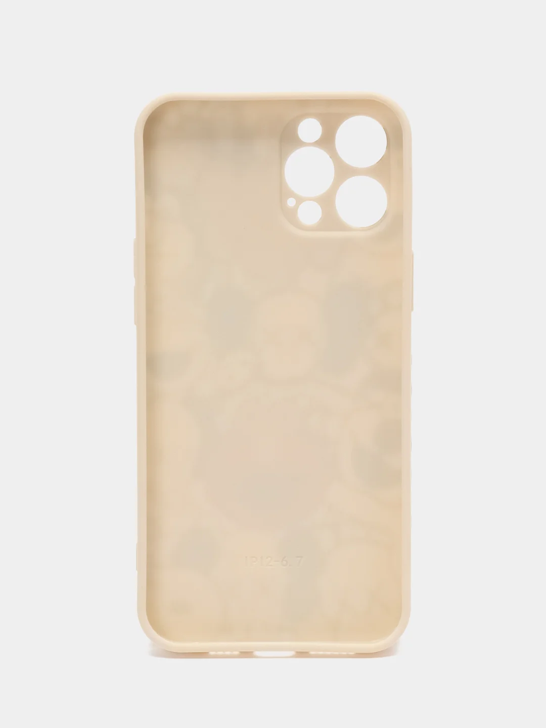 Бежевый чехол с принтом на Apple iPhone 12 pro max