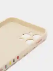 Бежевый чехол с принтом на Apple iPhone 12 pro max