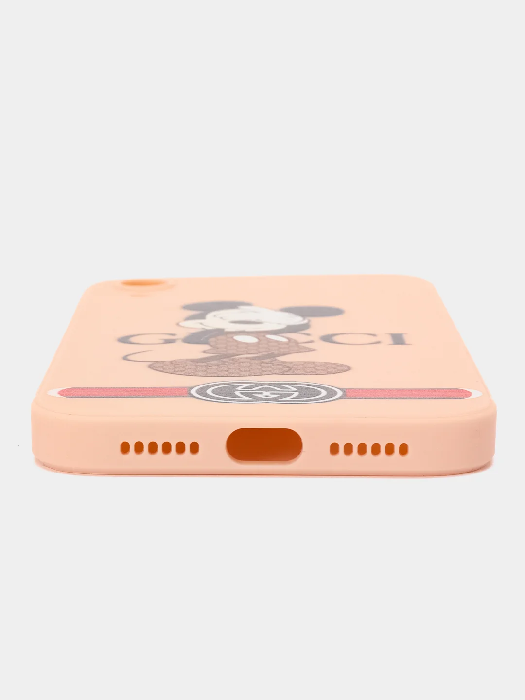 Розовый чехол с принтом на iPhone XR