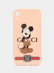 Розовый чехол с принтом на iPhone XR