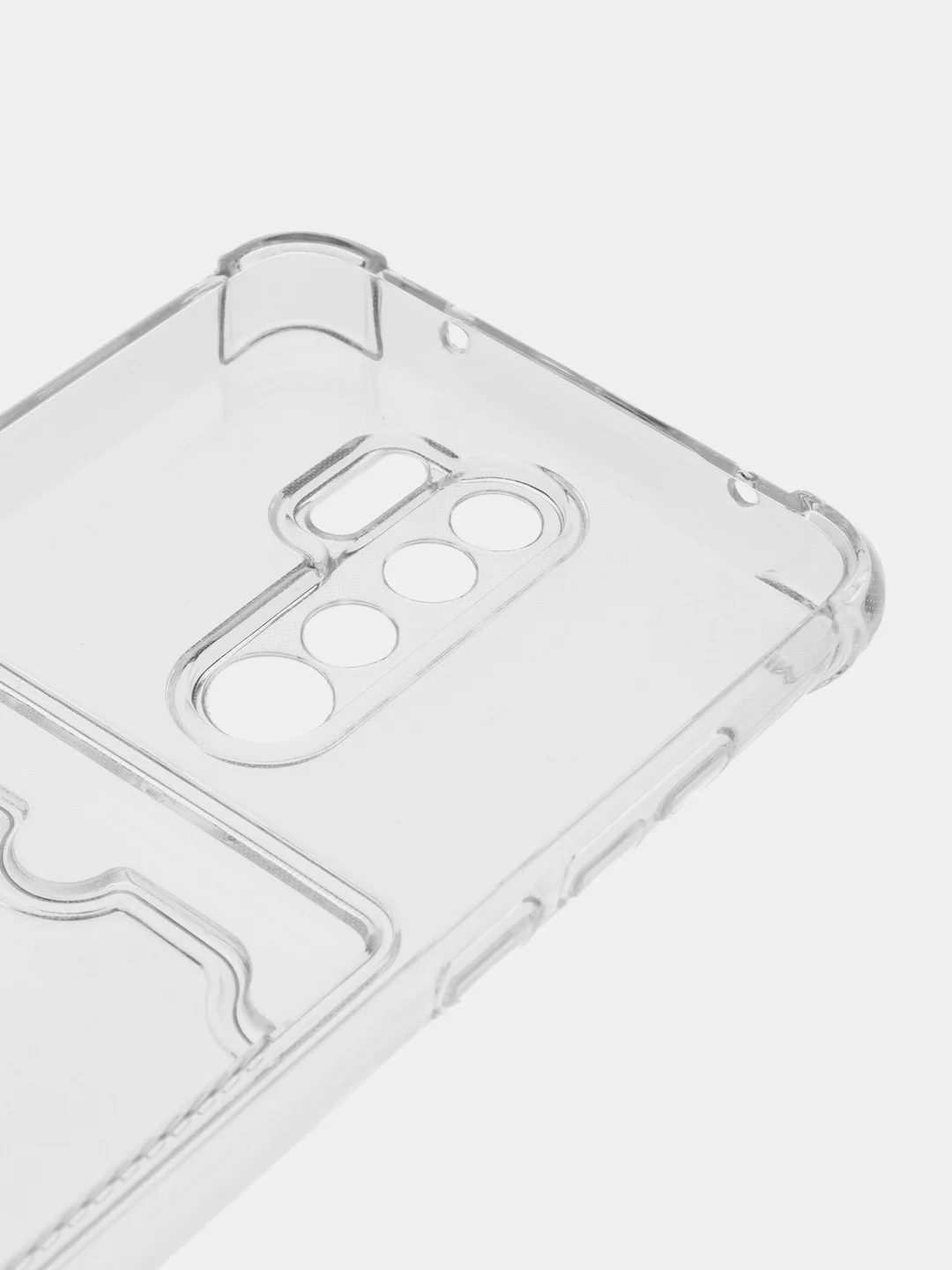 Прозрачный чехол для Xiaomi Redmi Note 8 Pro, Сяоми Редми Нот 8 Про, прозрачный, с карманом для карты