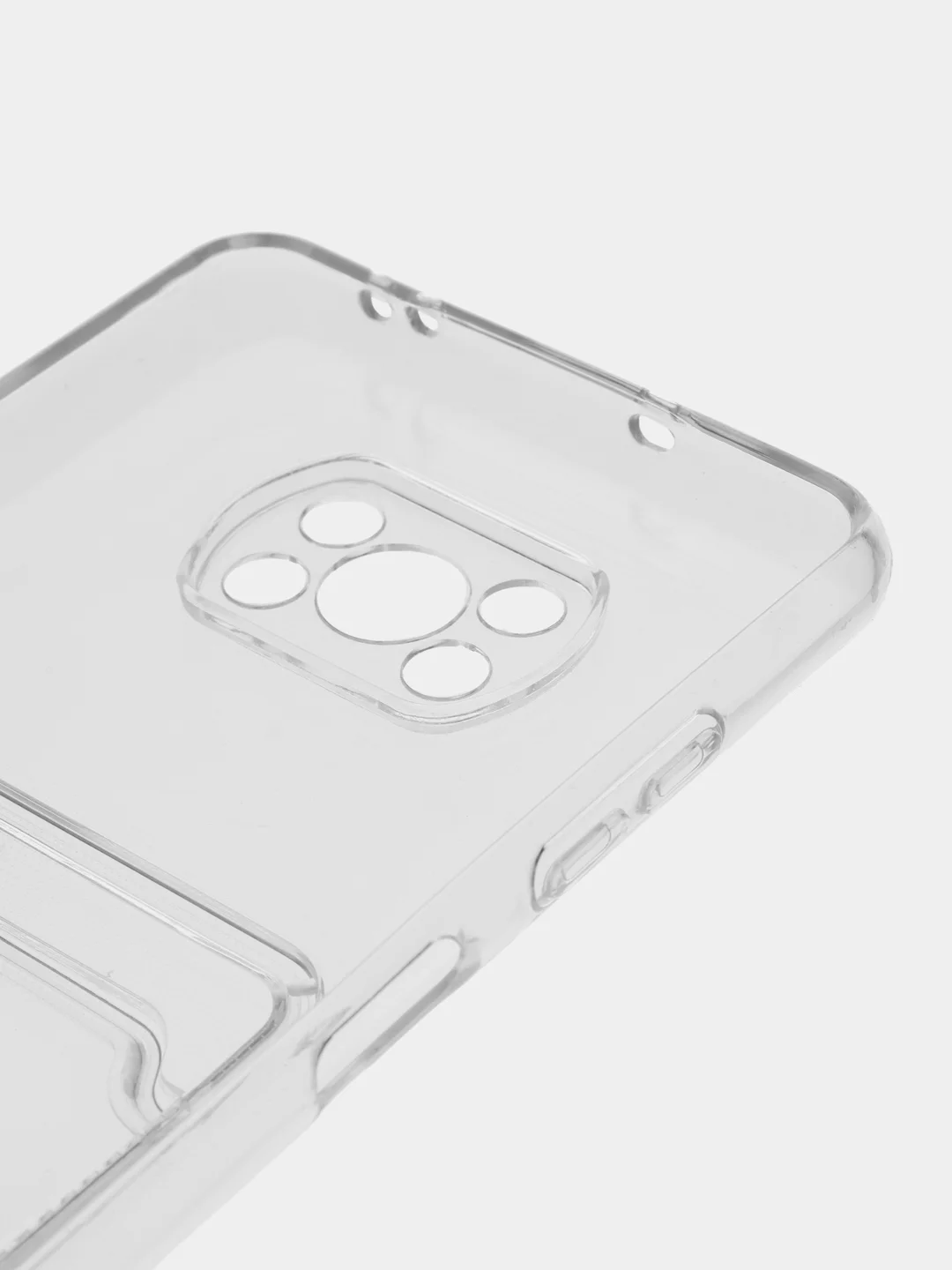 Марсала чехол для Xiaomi Poco X3 NFC / Poco X3 Pro прозрачный противоударный с карманом для карты
