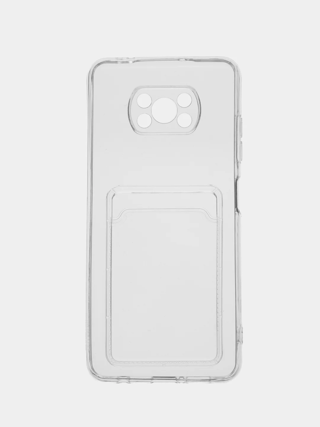 Марсала чехол для Xiaomi Poco X3 NFC / Poco X3 Pro прозрачный противоударный с карманом для карты