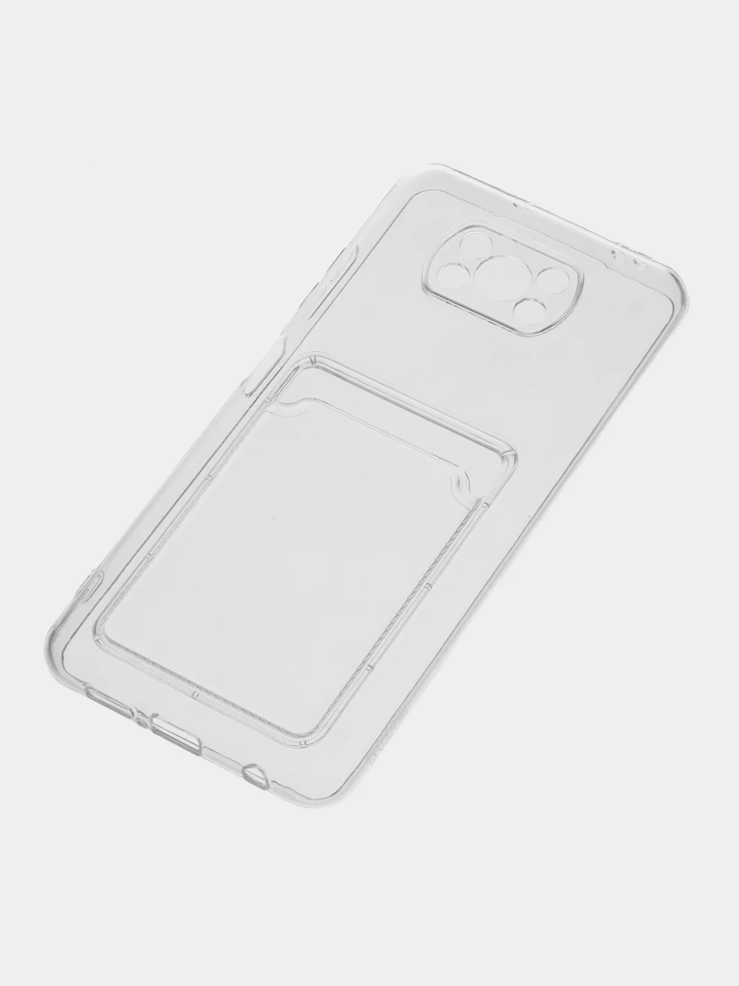 Марсала чехол для Xiaomi Poco X3 NFC / Poco X3 Pro прозрачный противоударный с карманом для карты
