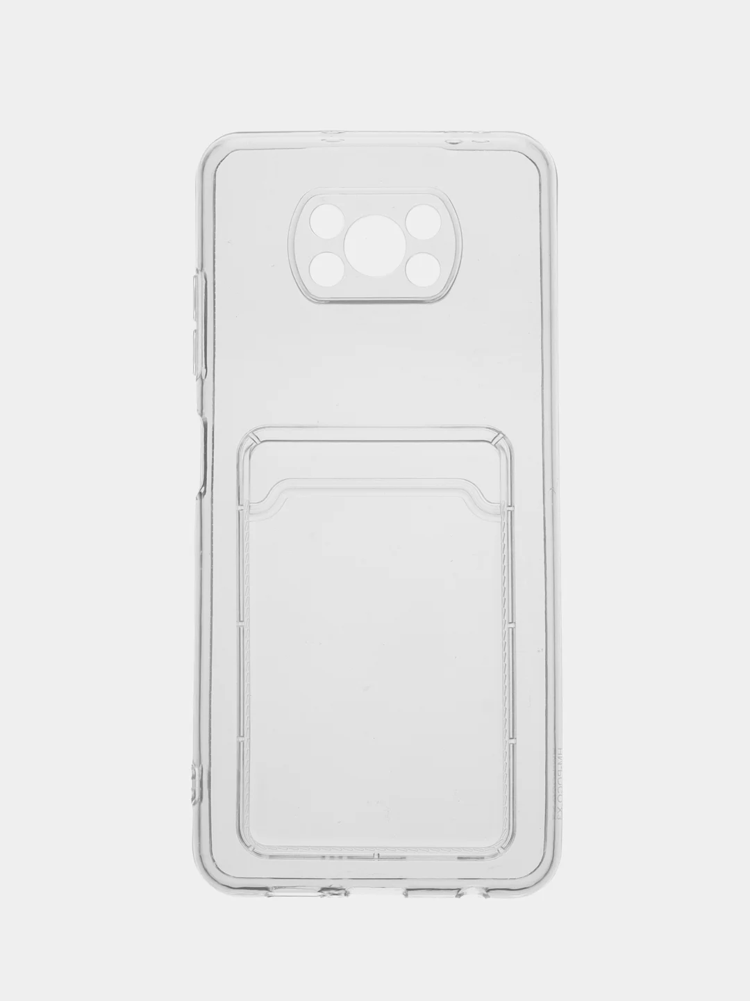 Марсала чехол для Xiaomi Poco X3 NFC / Poco X3 Pro прозрачный противоударный с карманом для карты
