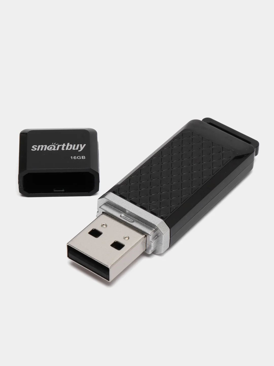 Флешка накопитель для компьютера 16 Gb, Smartbuy Quartz, Usb 2.0, черный, 512765