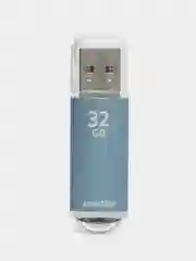 Флешка накопитель для компьютера 32 Gb Smartbuy V-Cut, Usb 2.0, металлический корпус, 512187