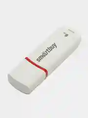 Флешка накопитель для компьютера 8 Gb, Smartbuy Crown, Usb 2.0, белый, 512176