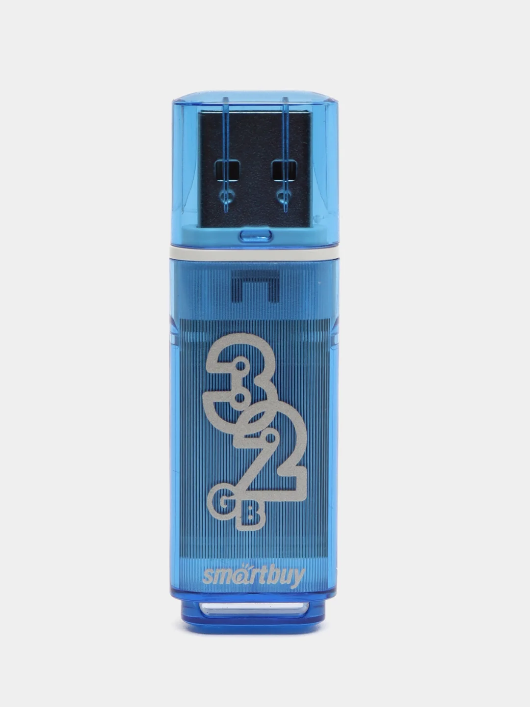 Флешка накопитель для компьютера 32 Gb, Smartbuy Glossy, Usb 2.0, синий, 512775