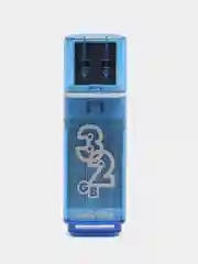 Флешка накопитель для компьютера 32 Gb, Smartbuy Glossy, Usb 2.0, синий, 512775