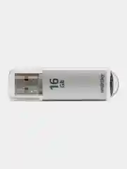 Флешка накопитель для компьютера 16 Gb, Smartbuy V-Cut, Usb 2.0, металл, 512196