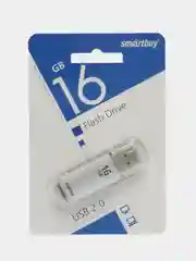 Флешка накопитель для компьютера 16 Gb, Smartbuy V-Cut, Usb 2.0, металл, 512196