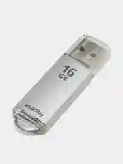Флешка накопитель для компьютера 16 Gb, Smartbuy V-Cut, Usb 2.0, металл, 512196