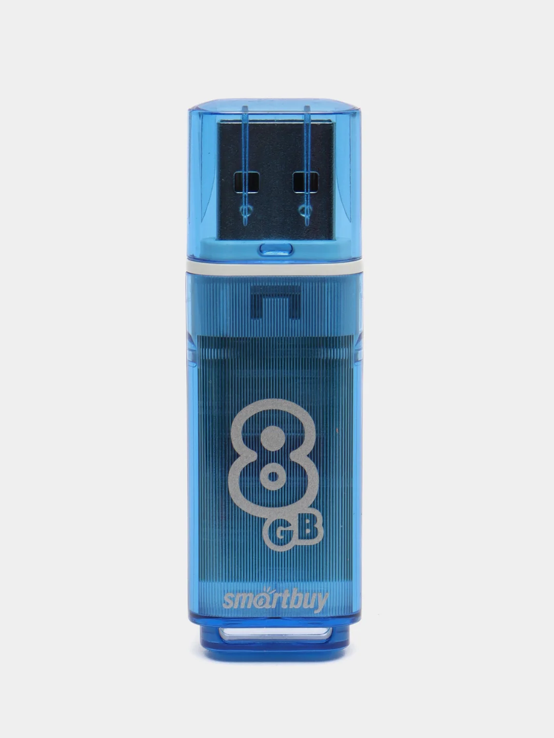 Флешка накопитель для компьютера 8 Gb, Smartbuy Glossy, Usb 2.0, синий, 512178