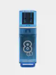 Флешка накопитель для компьютера 8 Gb, Smartbuy Glossy, Usb 2.0, синий, 512178