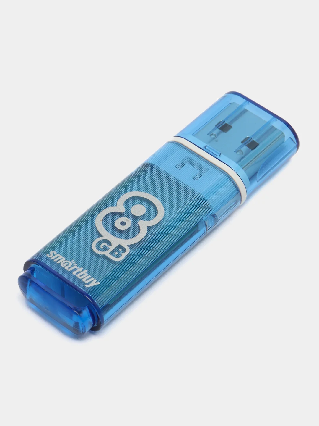 Флешка накопитель для компьютера 8 Gb, Smartbuy Glossy, Usb 2.0, синий, 512178