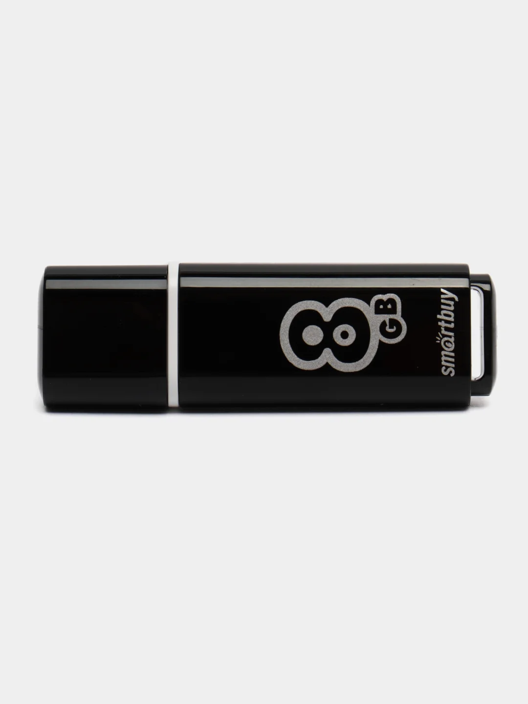 Флешка накопитель для компьютера 8 Gb, Smartbuy Glossy, Usb 2.0, черный, 512177